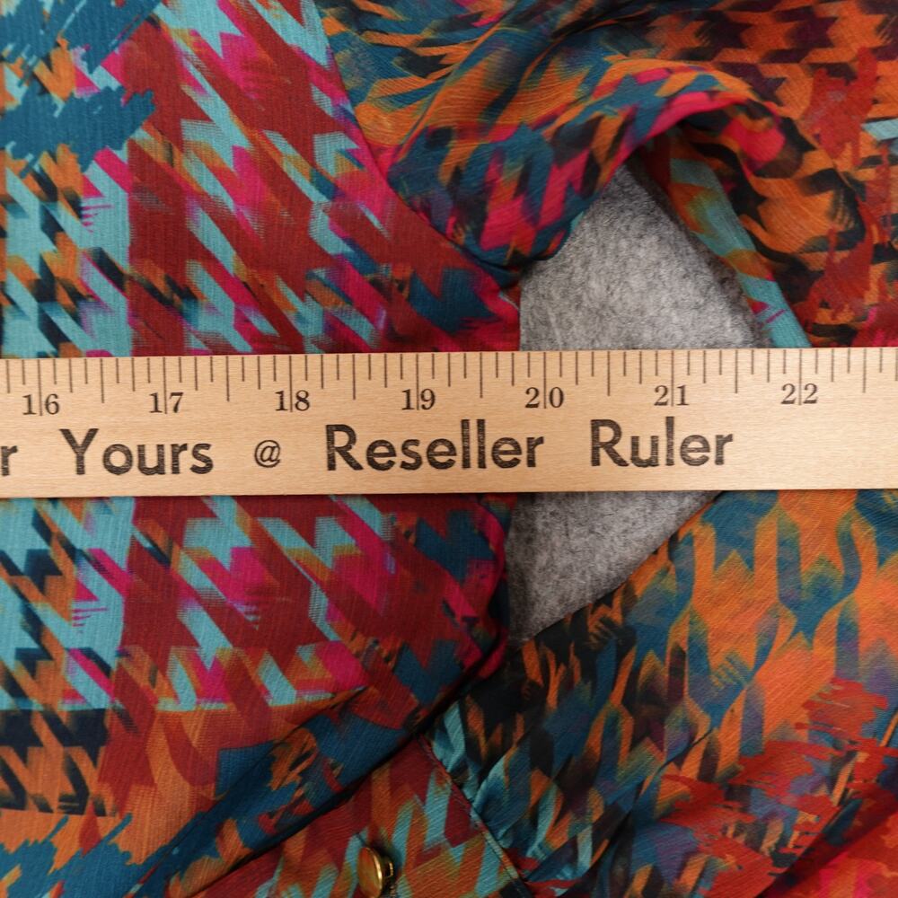 Amanda Uprichard Womens Top Large Bronte‎ Kinglsey Multicolor Rainbow Surplice - Picture 7 of 9